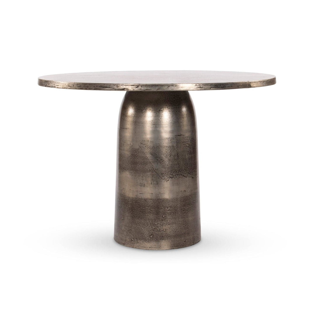 Basil Outdoor Dining Table-42"-Four Hands-FH-232410-005-Outdoor Dining TablesRaw Antique Nickel-5-France and Son