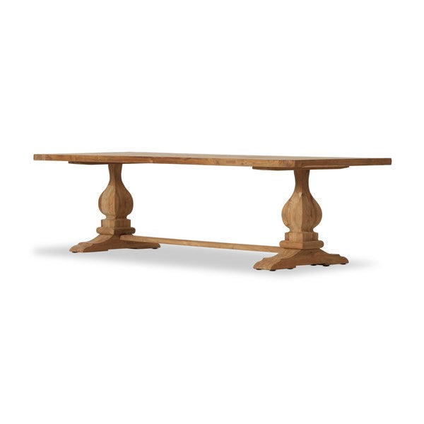 Novell Outdoor Dining Table - 111" - Natural-Four Hands-FH-233615-002-Outdoor Dining Tables-1-France and Son
