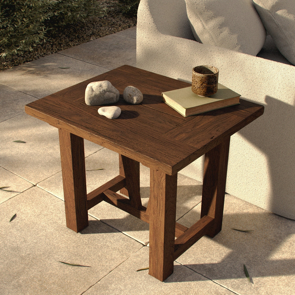 Stewart Outdoor End Table - Heritage-Four Hands-FH-236296-001-Outdoor Side Tables-2-France and Son