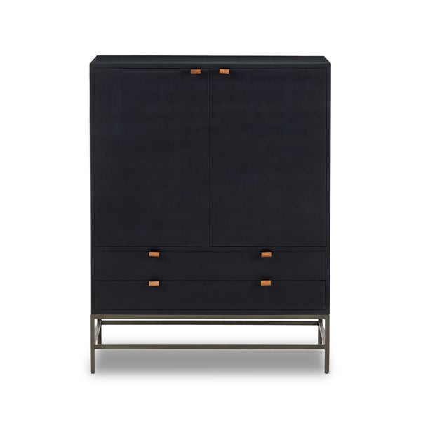 Trey Bar Cabinet-Four Hands-FH-236606-002-Bookcases & CabinetsBlack Wash Poplar-4-France and Son