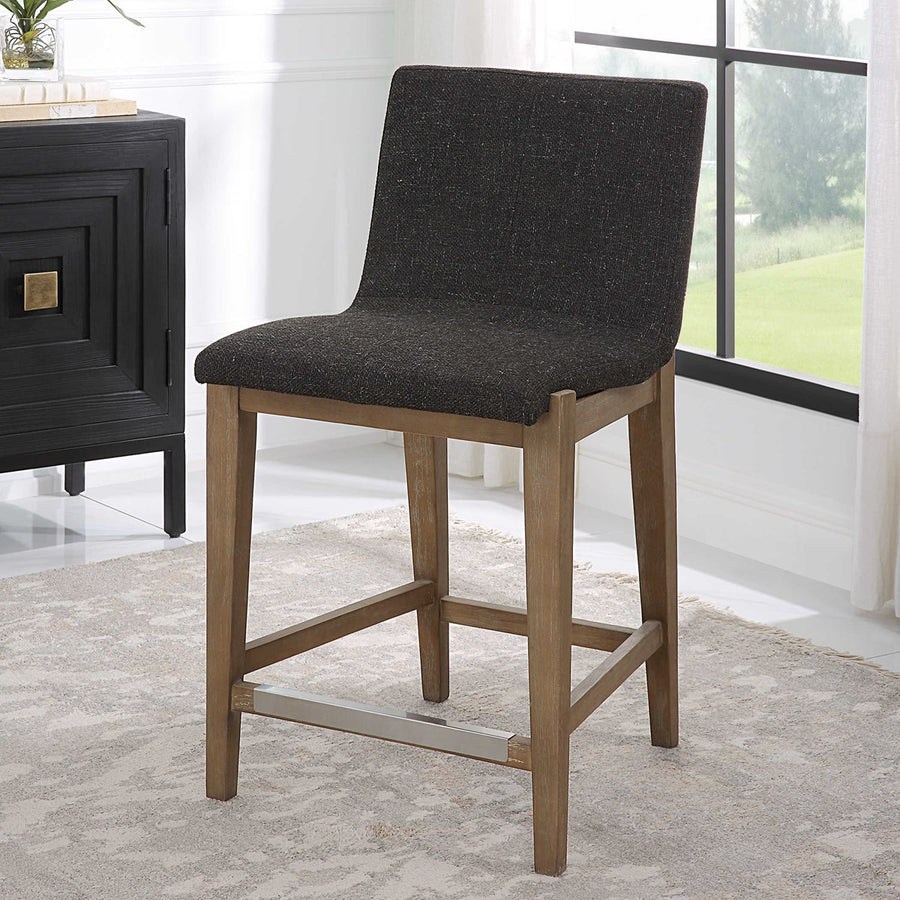 Uttermost Klemens Chocolate Counter Stool-Uttermost-UTTM-23822-Bar Stools-1-France and Son
