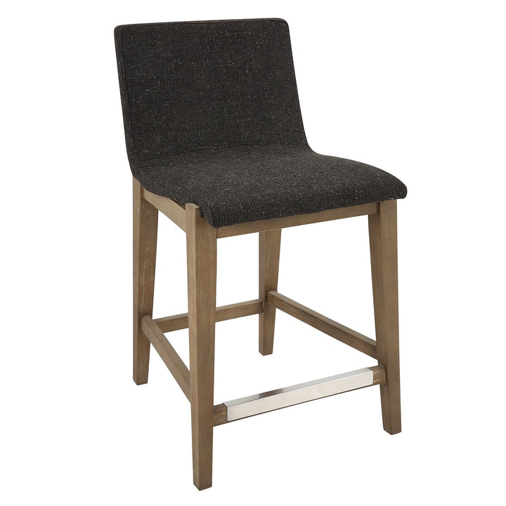 Uttermost Klemens Chocolate Counter Stool-Uttermost-UTTM-23822-Bar Stools-4-France and Son