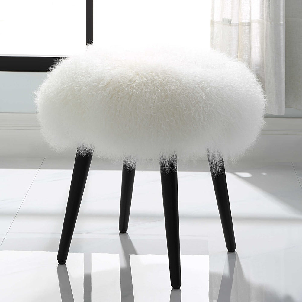 Wooly Accent Stool-Uttermost-UTTM-23830-Stools & Ottomans-2-France and Son