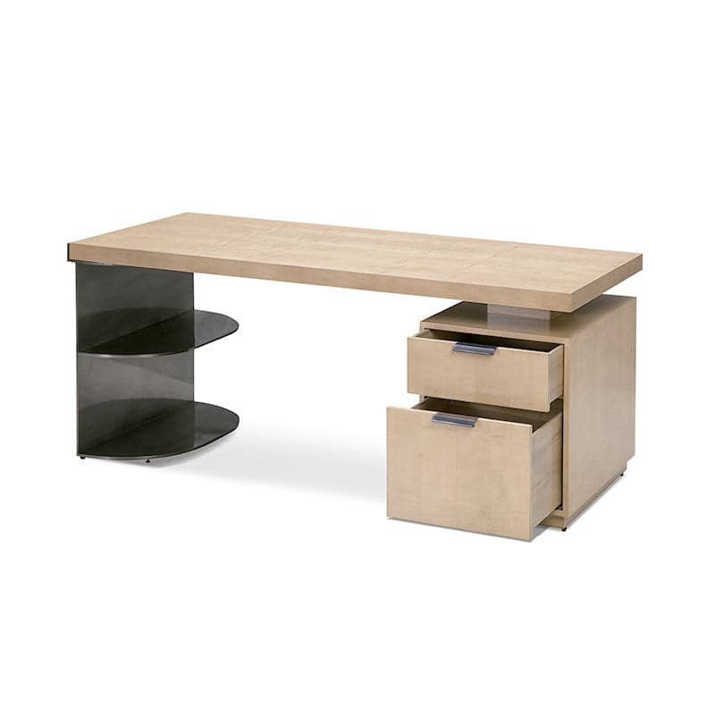 Bolden Desk with File Cabinet-Woodbridge Furniture-WOODB-2506-33-Desks-2-France and Son