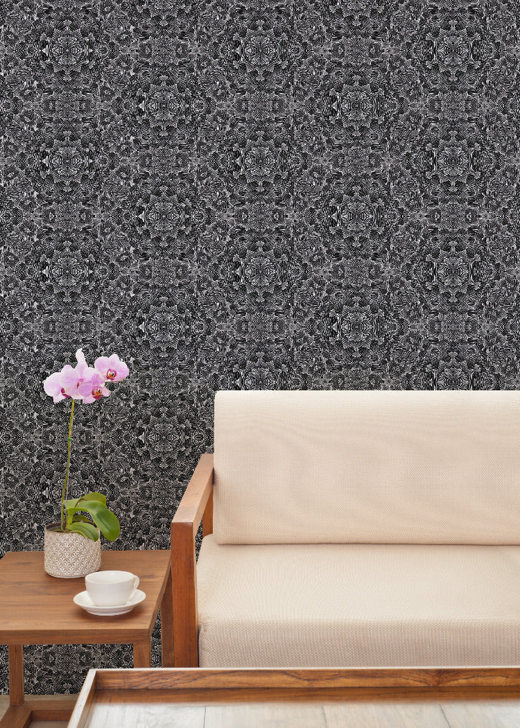 Olio Wallpaper-Mitchell Black-MITCHB-WCAB458-PM-10-Wall DecorPatterns Dawn-Premium Matte Paper-4-France and Son