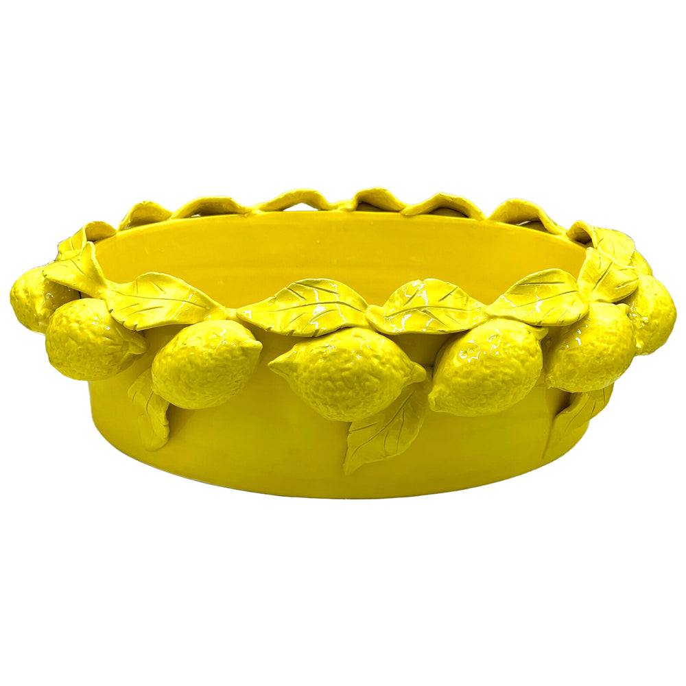 Oval Bowl with Lemons-ABIGAILS-ABIGAILS-260238-BowlsYellow-3-France and Son