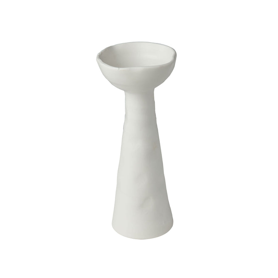 Laguna Candlestick, Matte White, Small-ABIGAILS-ABIGAILS-260261-Candle HoldersWhite-1-France and Son
