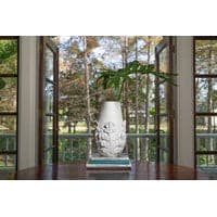 Greco Tall Vase, White Leaves-ABIGAILS-ABIGAILS-260282-Vases-2-France and Son