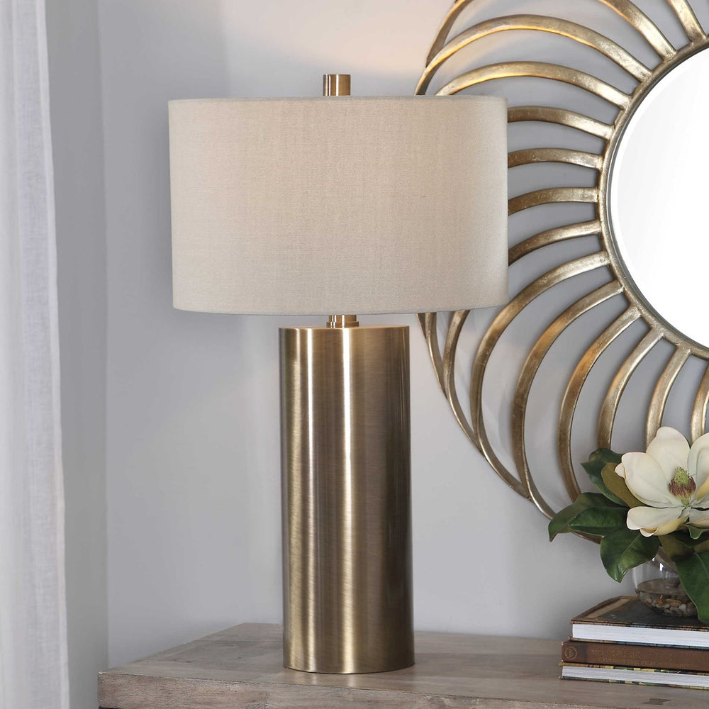 Taria Brushed Brass Table Lamp-Uttermost-UTTM-26384-1-Table Lamps-2-France and Son