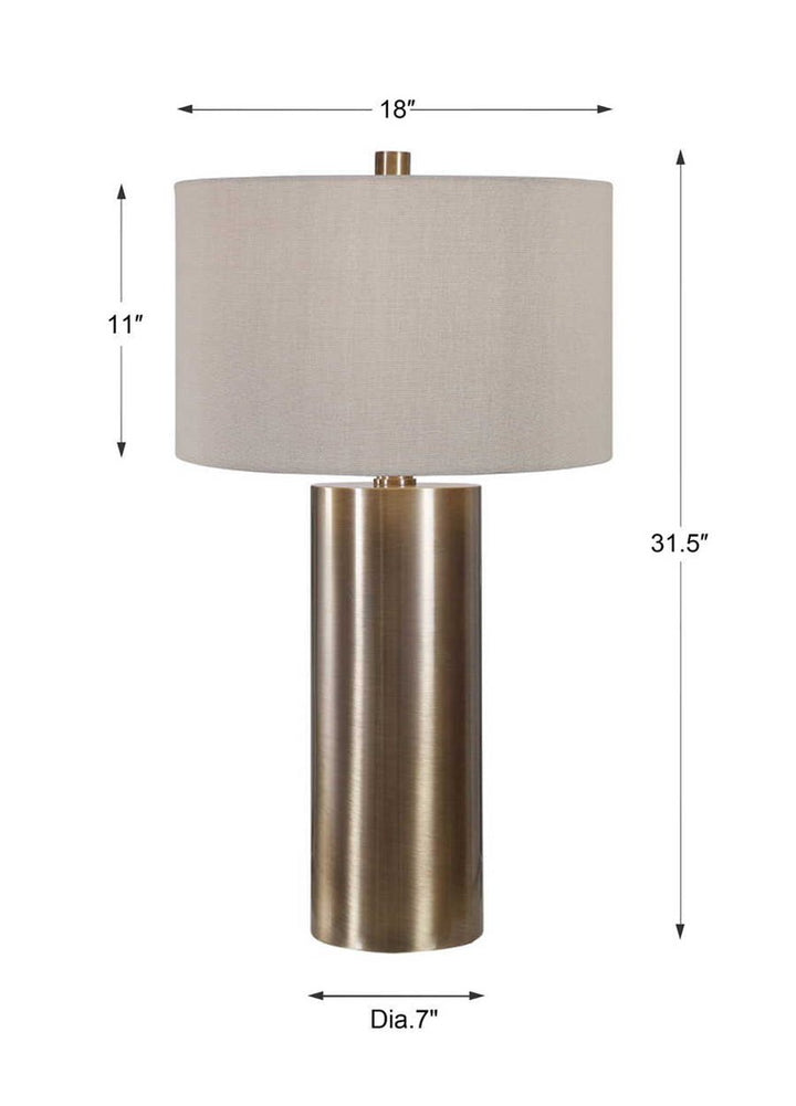 Taria Brushed Brass Table Lamp-Uttermost-UTTM-26384-1-Table Lamps-4-France and Son