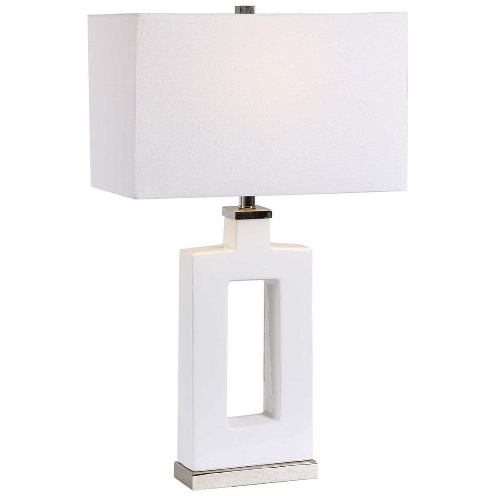 Entry Modern Table Lamp - White-Uttermost-UTTM-28426-1-Table Lamps-2-France and Son