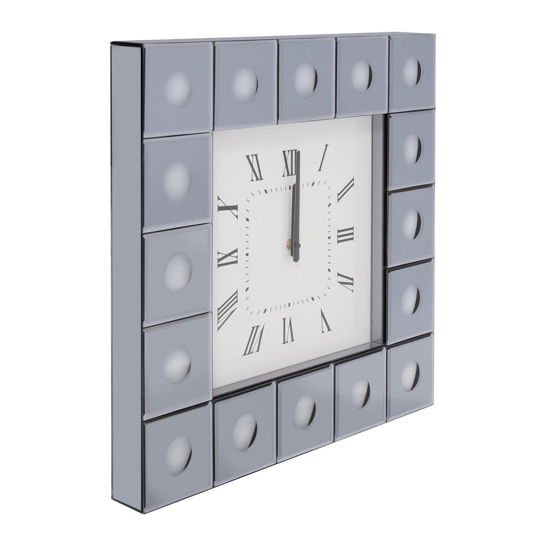 Grigio Mirrored Wall Clock-The Howard Elliott Collection-HOWARD-29053-Wall Decor-3-France and Son