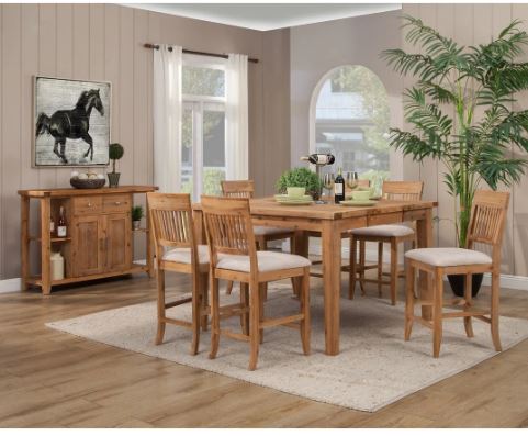 Aspen Extension Pub Table-Alpine Furniture-Alpine-8812-03-Dining Tables-2-France and Son