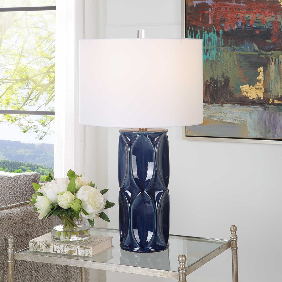 Sinclair Blue Table Lamp-Uttermost-UTTM-30163-1-Table Lamps-1-France and Son
