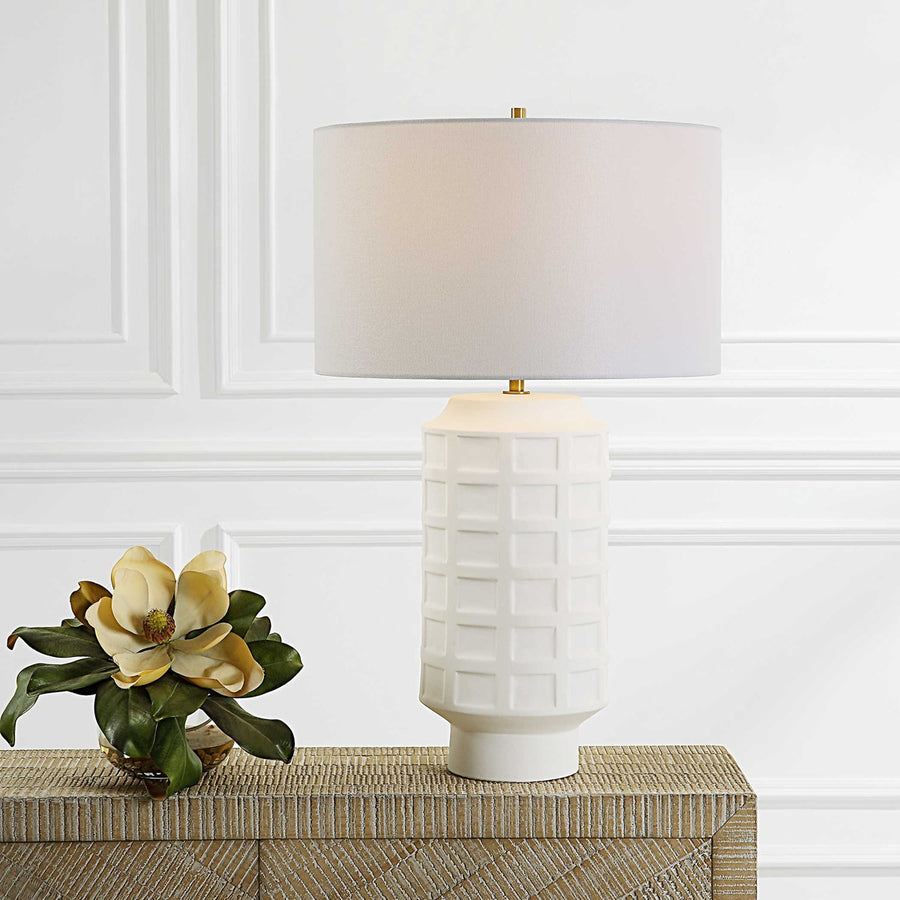 Uttermost Window Pane White Table Lamp-Uttermost-UTTM-30239-Table Lamps-1-France and Son