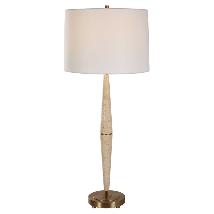 Uttermost Palu Travertine Table Lamp-Uttermost-UTTM-30247-Table Lamps-1-France and Son