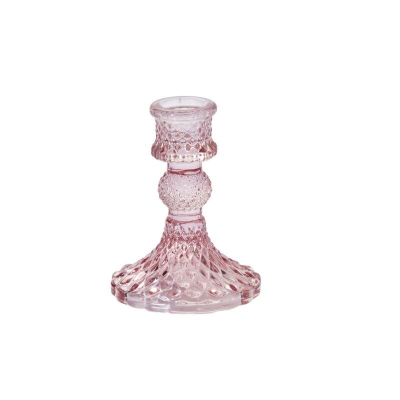 Gillian Candlestick-Accent Decor-ACCENT-32710.08-Candle HoldersSmall-Pink-3-France and Son