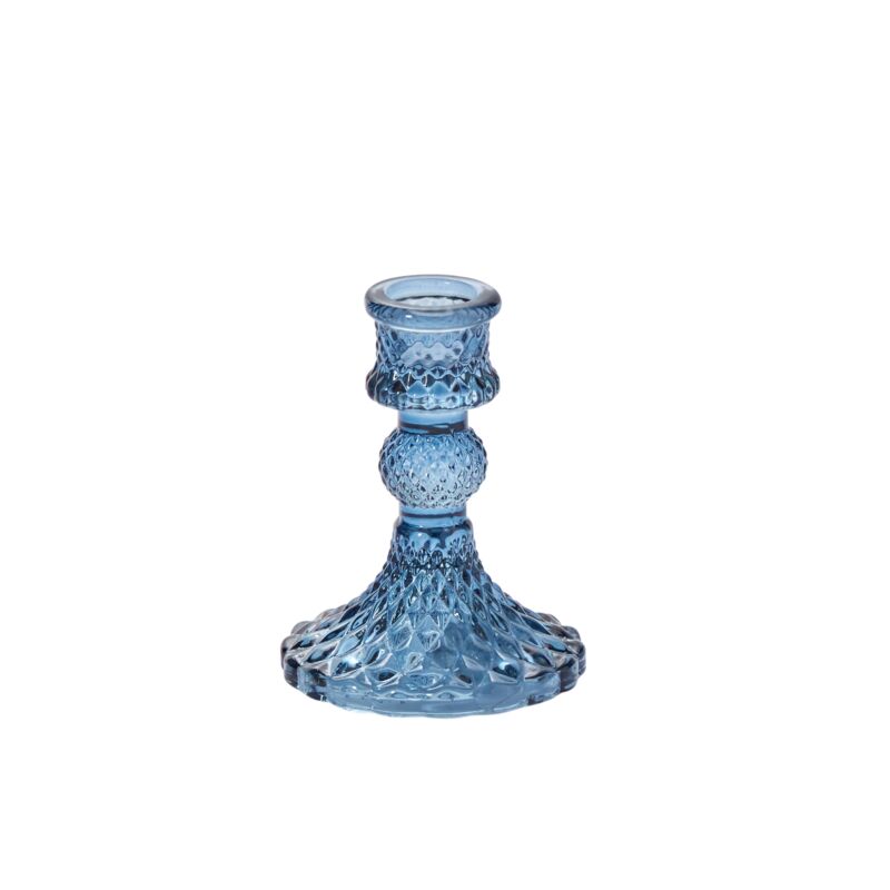 Gillian Candlestick-Accent Decor-ACCENT-32710.30-Candle HoldersSmall-Blue-7-France and Son