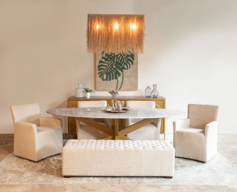 Malibu Dining Table-Home Trends & Designs-HOMETD-FMU-DT90SWAG-Dining Tables-2-France and Son
