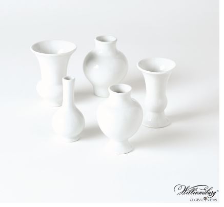 S/5 Mini Chinoise Vases-Global Views-GVSA-4.80026-VasesWhite-4-France and Son