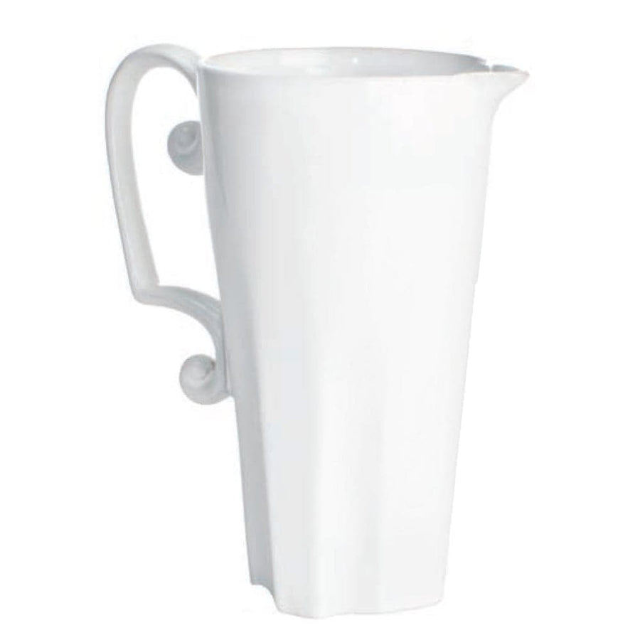 Charlot Pitcher, White, Scroll Handle-ABIGAILS-ABIGAILS-400307-Decorative Objects-1-France and Son