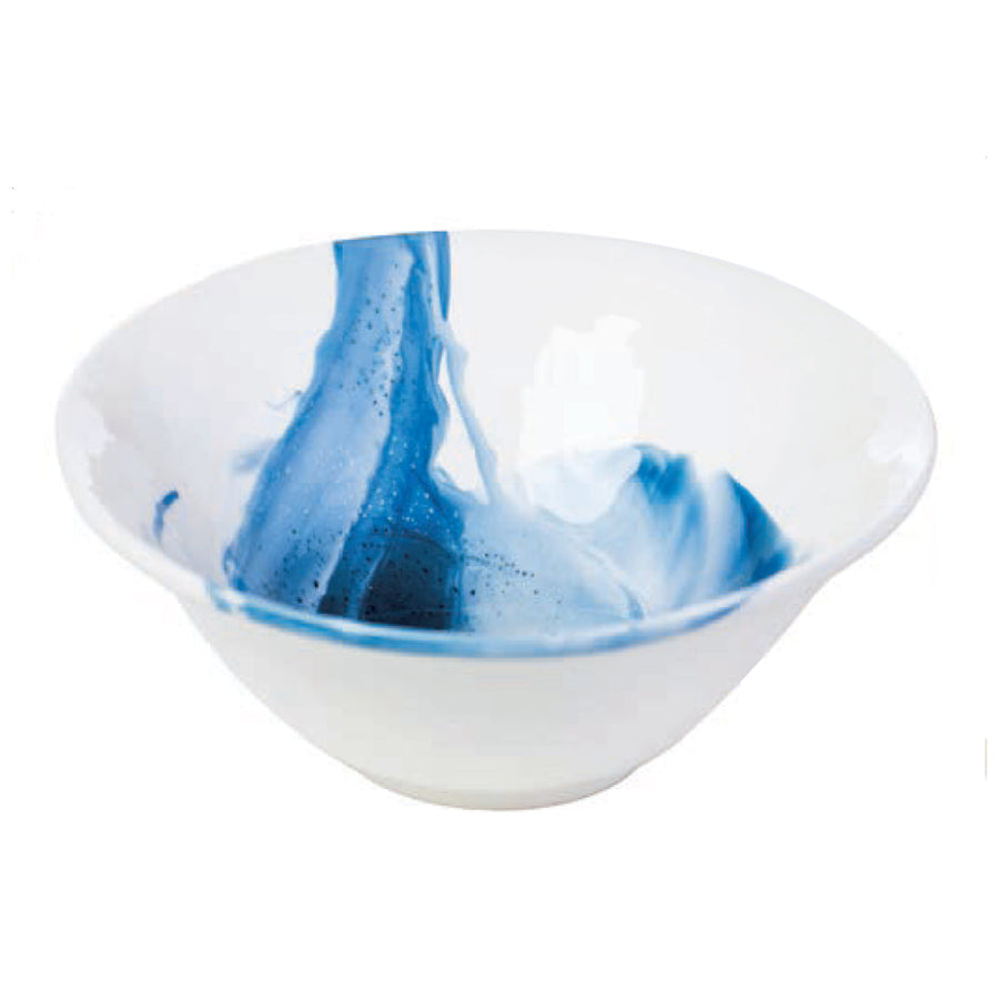 Splash, Ceramic Large Serving Bowl-ABIGAILS-ABIGAILS-400355-BowlsBlue and White-1-France and Son