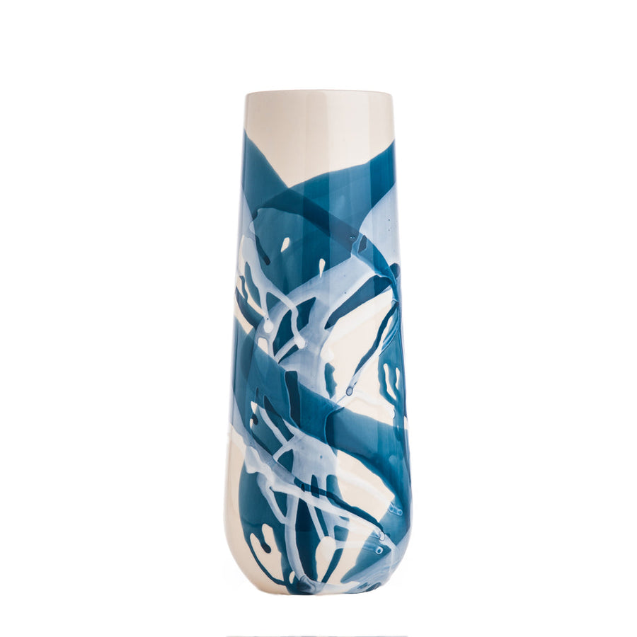 Splash, Maxime Vase Blue and White-ABIGAILS-ABIGAILS-400432-Vases-1-France and Son