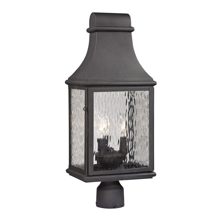 Forged Jefferson 23'' High 3 - Light Outdoor Post Light-Elk Home-ELK-47075/3-Outdoor Post Lanterns-1-France and Son