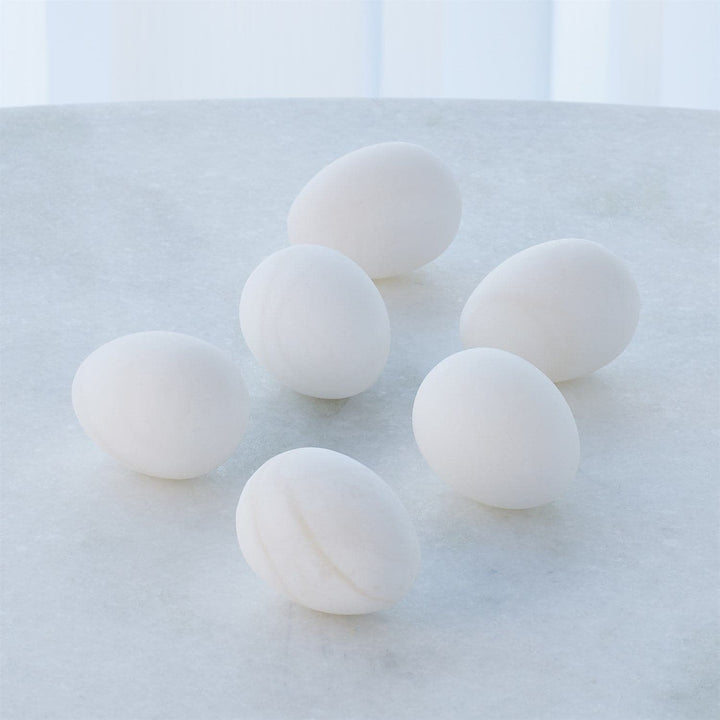 S/6 Alabaster Eggs