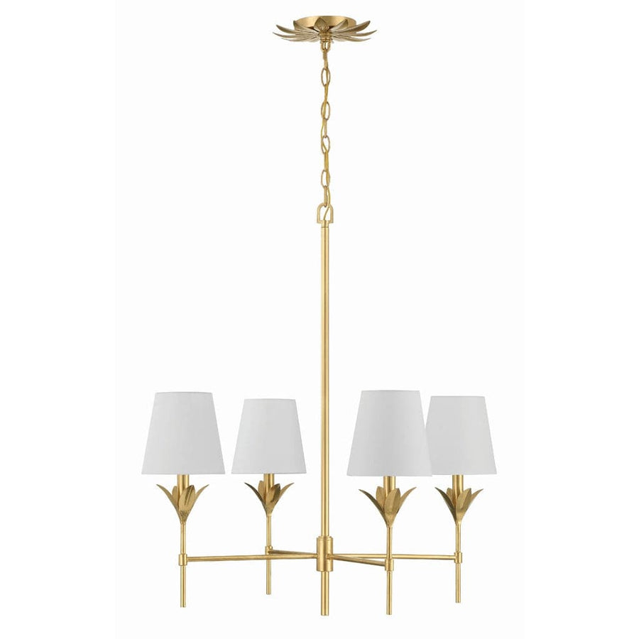 Broche 4 Light Chandelier-Crystorama Lighting Company-CRYSTO-534-GA-ChandeliersAntique Gold-1-France and Son