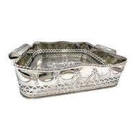 Polished Nickel Embossed Tray, Small-ABIGAILS-ABIGAILS-546417-Trays-2-France and Son