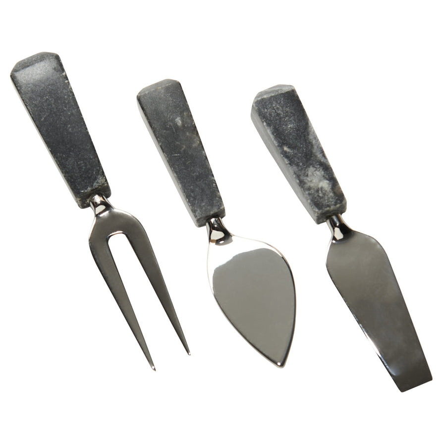 Formaggio Black Stone Knives - Set/3-ABIGAILS-ABIGAILS-549010-Decorative Objects-1-France and Son
