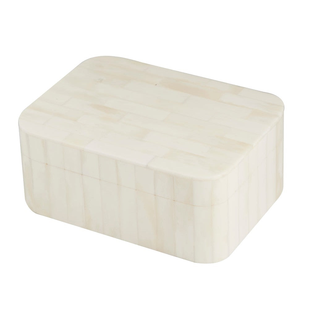 Ivory Bone Inlaid Box, Large-ABIGAILS-ABIGAILS-550010-Baskets & BoxesSmall-2-France and Son