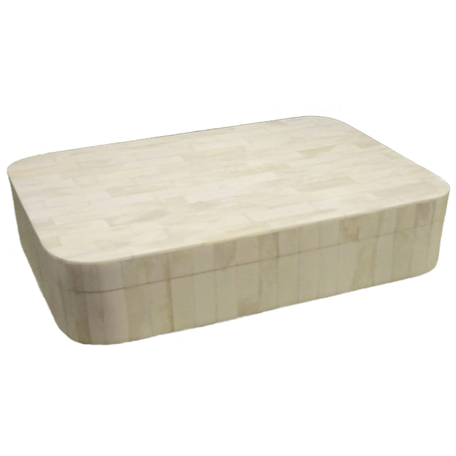 Ivory Bone Inlaid Box, Large-ABIGAILS-ABIGAILS-550011-Baskets & Boxes-1-France and Son