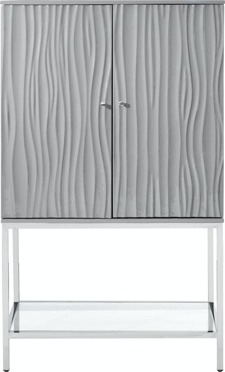 Mirabelle Two Door Wine Cabinet-Coast2Coast Home-C2CA-55601-Bookcases & CabinetsWhite-10-France and Son
