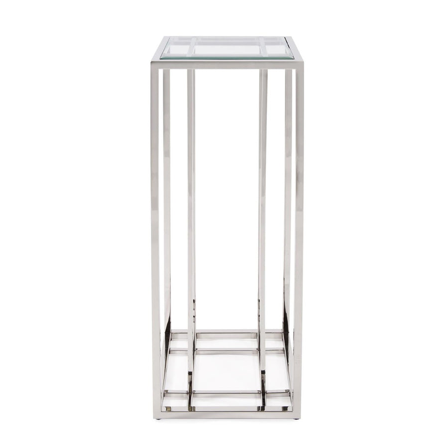 Echo Stainless Steel Pedestal-The Howard Elliott Collection-HOWARD-58033-Side Tables-1-France and Son