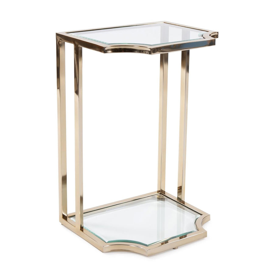 Scalloped Edge Gold Side Table-The Howard Elliott Collection-HOWARD-58034-Side Tables-1-France and Son