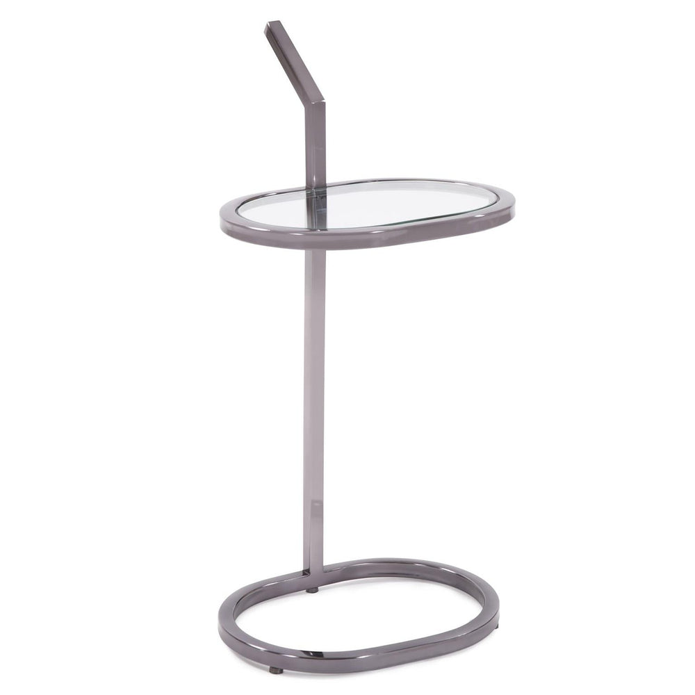 Oval Stainless Steel Drink Table-The Howard Elliott Collection-HOWARD-58041-Side Tables-2-France and Son