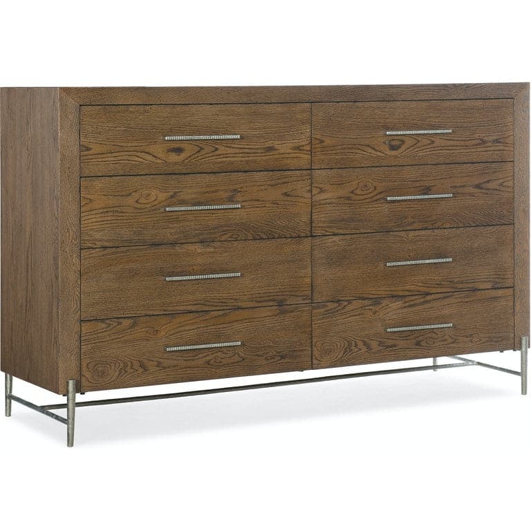 metal and wood dresser Shop The Ellis Eight-Drawer Dresser - Brown Natural - Metal Wood