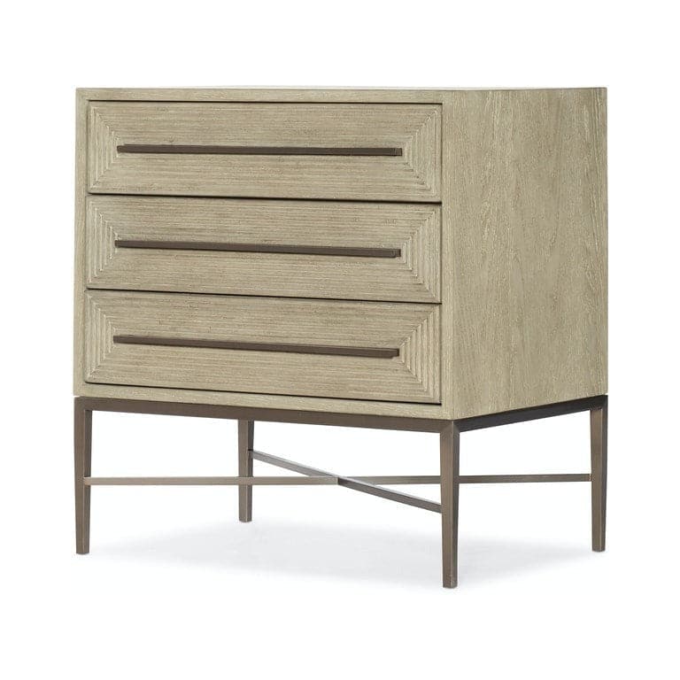 Shop The River Three-Drawer Nightstand - Beige Natural Off White Taupe