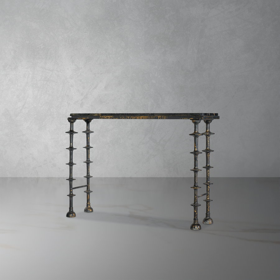 Melange Darcie Stone Top Hall Console-Hooker-STOCKR-HOOKER-628-85102-00-Console Tables-1-France and Son