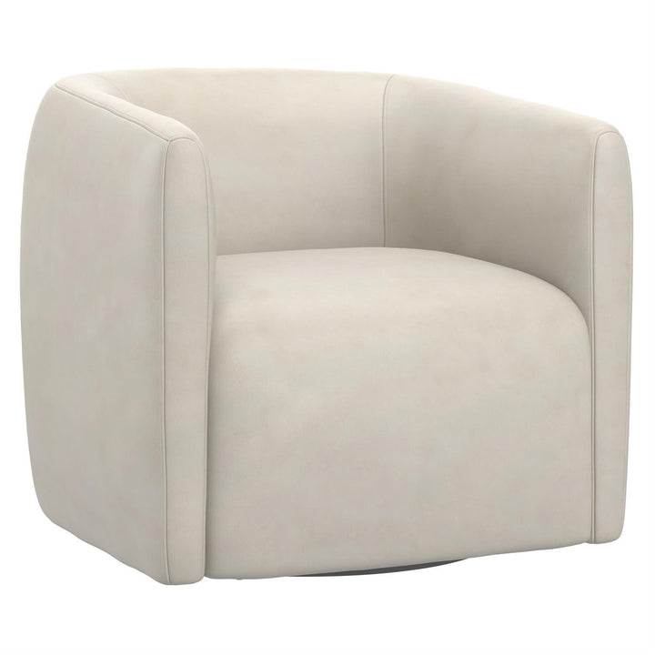Aline Leather Swivel Chair-Bernhardt-BHDT-6923SL-Lounge Chairs-3-France and Son