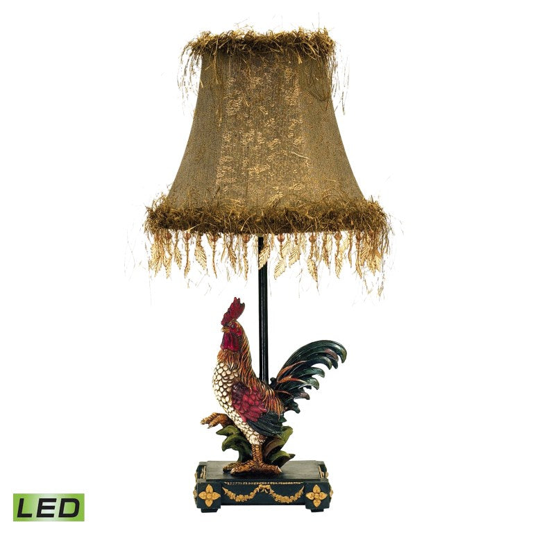 Petite Rooster 19'' High 1-Light Table Lamp - Multicolor - Includes LED Bulb-Elk Home-ELK-7-208-LED-Table Lamps-1-France and Son