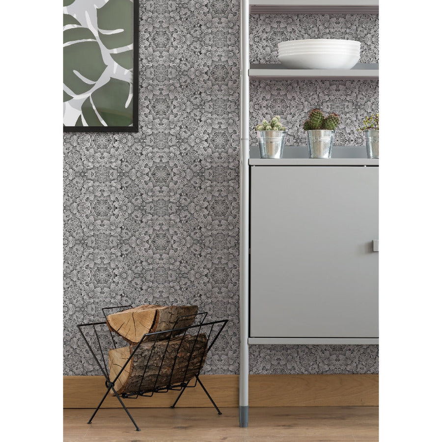 Olio Wallpaper-Mitchell Black-MITCHB-WCAB458-PM-10-Wall DecorPatterns Dawn-Premium Matte Paper-2-France and Son
