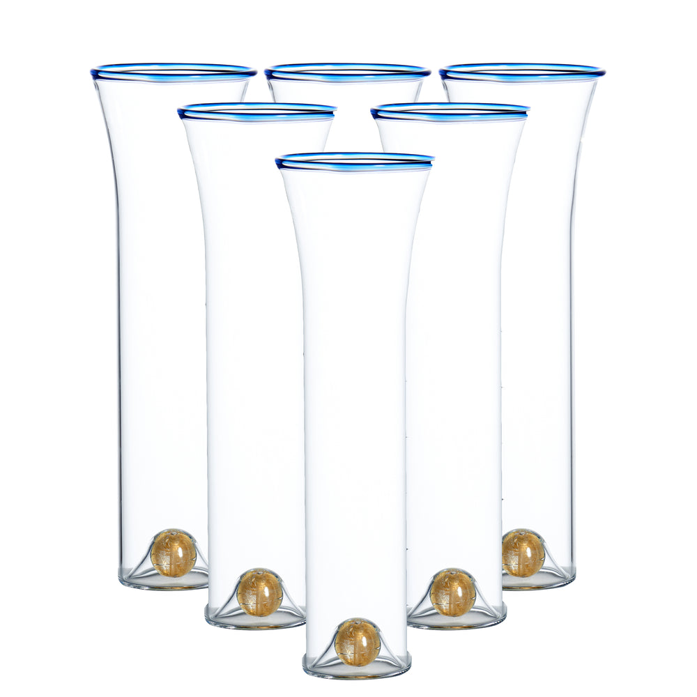 Golden Globe Champagne Set, Set of 6-ABIGAILS-ABIGAILS-710465-Decorative ObjectsBlue Trim-2-France and Son
