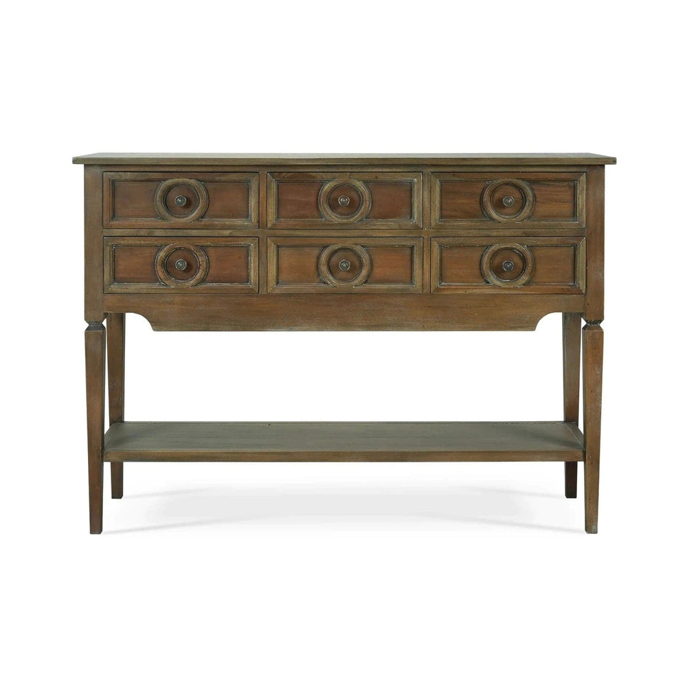 Orleans Console Table-Bramble-BRAM-74882STW-Console TablesStraw Wash-2-France and Son