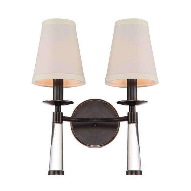 Baxter 2 Light Sconce-Crystorama Lighting Company-CRYSTO-8862-AG-Aged Brass-5-France and Son