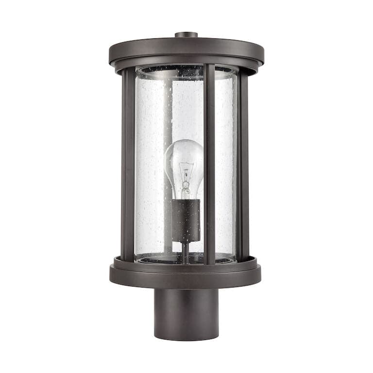Brison 15'' High 1 - Light Outdoor Post Light-Elk Home-ELK-89396/1-Outdoor Post LanternsVintage Brass-4-France and Son