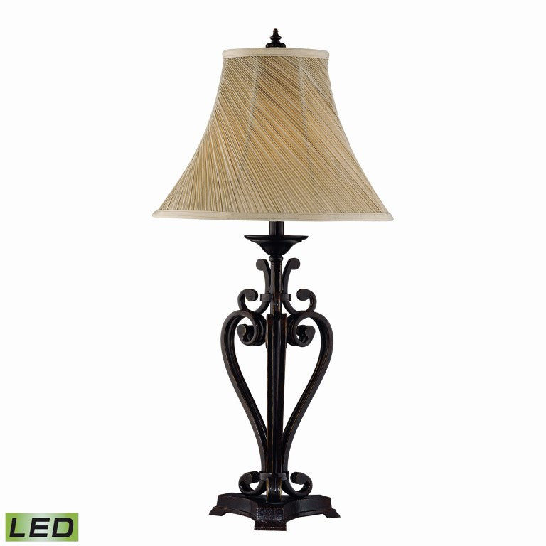 Angers 32.38'' High 1-Light Table Lamp - Dark Bronze - Includes LED Bulb-Elk Home-ELK-97628-LED-Table Lamps-1-France and Son