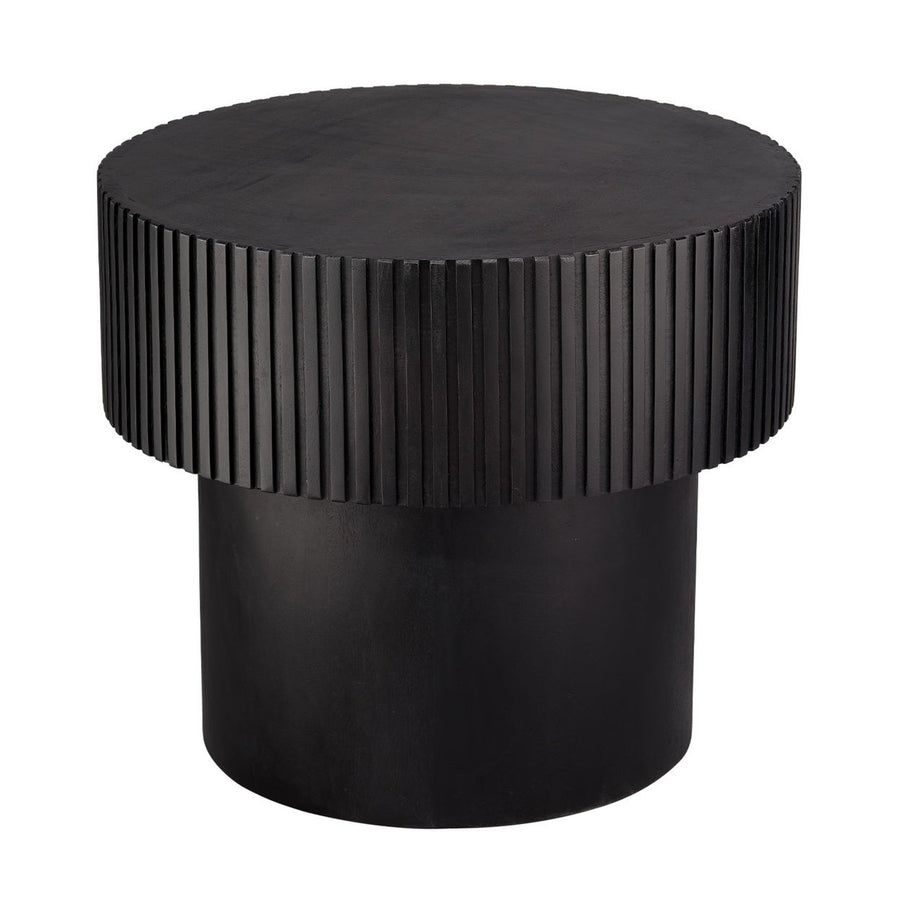 Notch Round Side Table-Jamie Young-JAMIEYO-20NOTC-RNBK-Side TablesBlack-1-France and Son